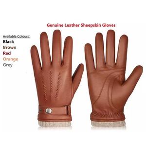 Vente en gros de gants en cuir de mouton véritable pour hommes mode hivernale gants de conduite automobile en peau de daim écran tactile fabriqués au Pakistan - Product Image 2