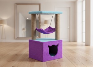 Amistar CatJoy Classic Eco Jute 3-Level <b>Cat</b> Tree Durable & Safe Carton Packed Playground <b>for</b> All Size <b>Cats</b> - Product Image 5