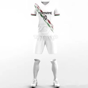 Diseña tu Propio Logotipo, Uniformes de Fútbol para Equipos, Kits de Uniformes de Fútbol de Manga Corta, Impresión por Sublimación, Transpirables, Ligeros, de Secado Rápido, 100% - Product Image 1