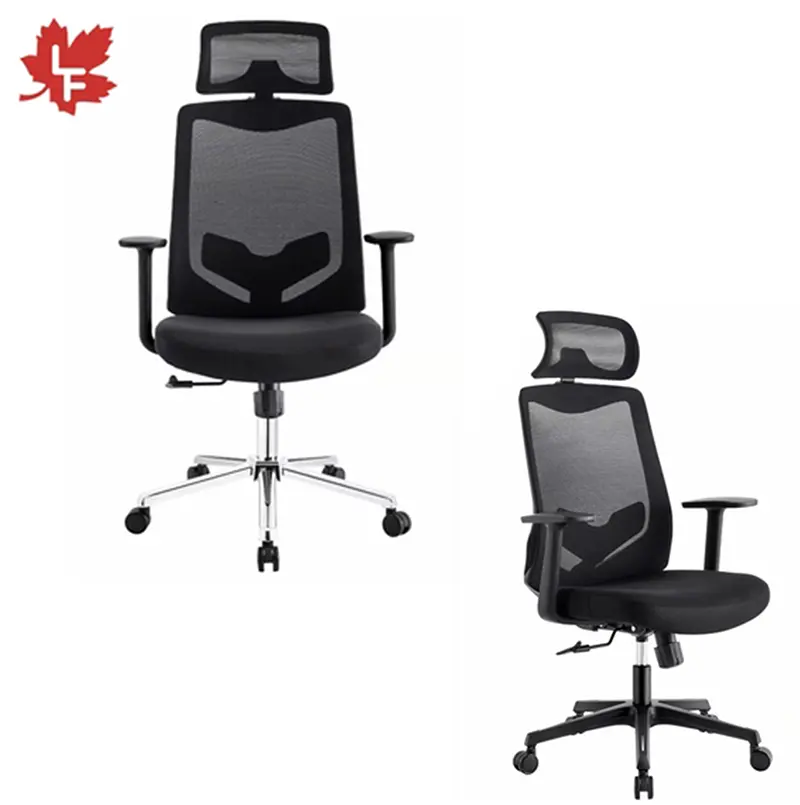 Cheap Full Mesh Fabric Office Chair With Head Rest Ergonomic Recliner Office Chair
