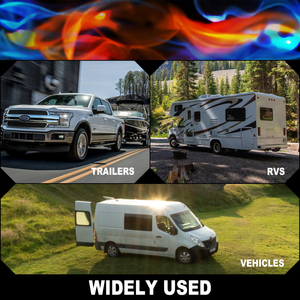 Verrous universels jaunes Vypart pour attaches de remorques de 1-7/8 à 2-5/16 pouces, pièces et accessoires pour camping-cars - Product Image 1