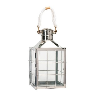 Linterna de vela de cristal de alambre de metal con acabado de níquel plateado Linterna colgante de nuevo diseño para Navidad Fabricado por exportador - Product Image 1