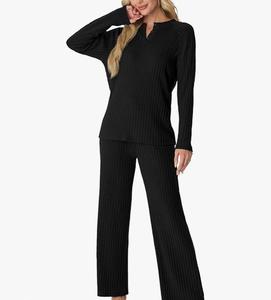 Vestido de dormir personalizado para mujer, pijama, traje de noche, patrón sólido - Product Image 3