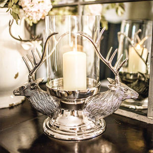 Bougeoir en métal d'aluminium de coulée de cerf de rein avec le support décoratif votif en métal de verre - Product Image 2