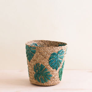 ตะกร้าปลูกต้นไม้หญ้าทะเลธรรมชาติดีไซน์สุดฮ็อตตะกร้าเก็บของสำหรับตกแต่งบ้านจากเวียดนาม - Product Image 1