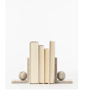 Alabaster Ball Bookends Global barang dekoratif rumah kualitas super produk peringkat atas perlengkapan kantor pengatur meja