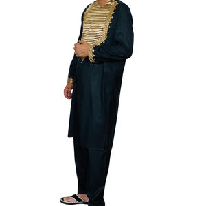 Nuevos Conjuntos de Camisa y Shalwar de 2 Piezas para Hombre, Diseño Afgano, Venta Directa de Fábrica 2026, Bordado Personalizado, Cuello Redondo - Product Image 1