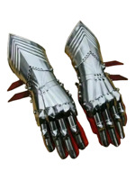 Gants de chevalier médiévaux gothiques imitation antique très demandés en acier inoxydable, finition argentée brillante polie