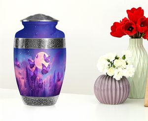 Urna de cremación de mariposa púrpura para cenizas humanas Mujer adulta, urnas para cenizas humanas Urnas de cremación grandes para cenizas Hombre adulto - Product Image 5