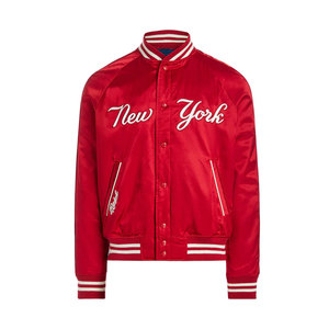 Qualité Broderie Mode Noir Satin Veste Personnalisé Hommes Letterman Baseball 100% Polyester Bomber Satin Veste Pour Hommes - Product Image 1