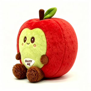 Customized Red apple plush, stuffed apple toy, cute fruit stuffed animal, apple plushie - Product Image 2