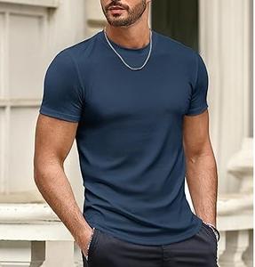 Sur mesure Street Wear T Shirt Fitness Wear Gym Workout Respirant Demi Manches Ras Du Cou Muscles Fit Blanc Hommes T-shirts - Product Image 4