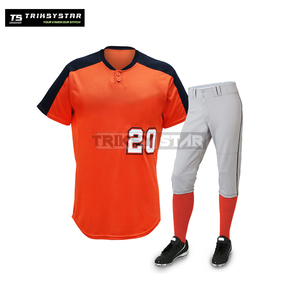 Ensemble d'uniformes de baseball personnalisés pour maillot et pantalon d'équipe Tissu respirant personnalisé Ajustement confortable pour l'entraînement et le match - Product Image 1