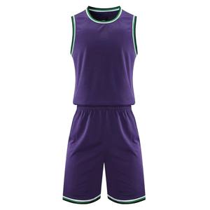 Ensemble de maillots de basket-ball pour hommes adultes conçus sur mesure respirant transfert de chaleur imprimé Logo plaine sans manches 100% basket-ball - Product Image 5