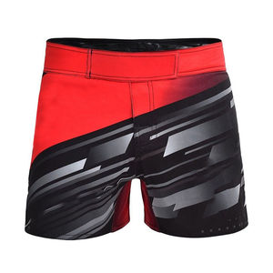 MMA Shorts Lightweight Breathable Fabric Reducing Heat Sweat Buildup Comfortable <b>Elastic</b> <b>Waistband</b> Front Logo Quick Dry Durable - Product Image 1