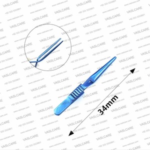 Pinza Arterial Atraumática de Mandíbula Angulada, Pinza Manual para Fijación Vascular, Acero Inoxidable Alemán, Instrumentos Quirúrgicos Veterinarios - Product Image 5