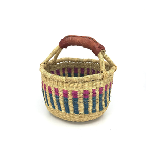 High Quality Bohemian Decorative Bolga <b>Seagrass</b> African <b>Basket</b> Handmade <b>Storage</b> <b>Basket</b> with Handle - Product Image 4