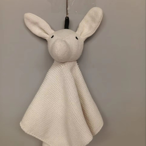 Manta de Seguridad Tejida a Crochet para Bebé, de Algodón Orgánico, con Diseño de Conejito, Tamaños Personalizados, Regalo de Baby Shower, Juguete Unisex - Product Image 1