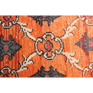 Tapis turc, tapis vintage 2,8x6,1 pieds, tapis en laine rouge ombré - Product Image 5