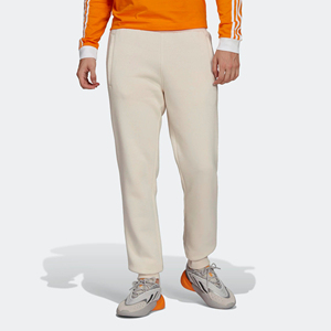 Pantalones de chándal transpirables de triple lámina, 70% algodón, 30% poliéster reciclado, forro polar, Blanco maravilla - Product Image 1