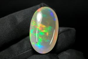 27.50 CT véritable opale éthiopienne octobre pierre de naissance ovale Cabochon Multi opale de feu blanc bijoux en vrac pour la fabrication de bijoux - Product Image 5