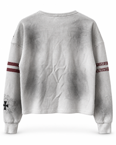 Custom Clothing Manufacturer <b>Men</b> Waffle Knit <b>Thermal</b> Long Sleeve T Shirt Vintage Wash Sun Fade Cropped Crew Neck Streetwear <b>Top</b> - Product Image 2