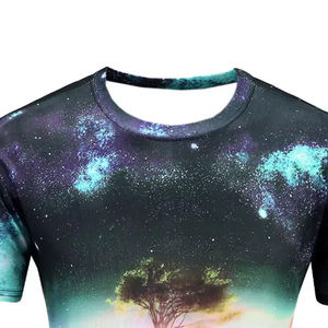 T-shirts pour hommes en sublimation, imprimés colorés, tissu tricoté, écologiques, coupe classique, vêtements décontractés - Product Image 4