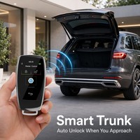 Clé de voiture intelligente LCD CF799 à 4 boutons avec écran tactile, télécommande numérique avec application mobile, entrée sans clé et partage de clé (vente en gros)