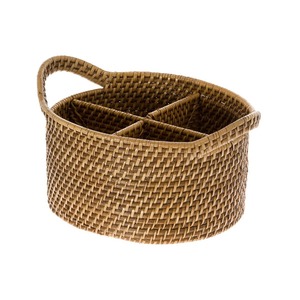 Cesta de Ratán Natural con 4 Compartimentos, Hecha a Mano, Ecológica, Moderna, Rectangular, Multiusos, Artex Green Earth, Hanoi, Vietnam - Product Image 2