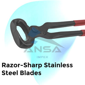 Pinza de pezuña de vinilo de 14 "Herramienta de herrador de acero al carbono y cromo vanadio para caballos, agarre de vinilo duradero, afilado y resistente a la oxidación - Product Image 4