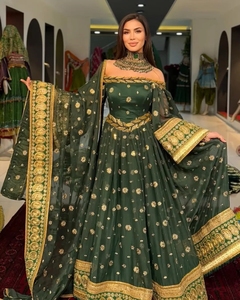 ชุดเดรส kuchi สไตล์วินเทจแบบดั้งเดิมชาติพันธุ์โบราณอัฟกานิสถาน/ปากีสถานชุดเดรสโคชิหลากสีสำหรับงานปาร์ตี้4074เครื่องประดับเสื้อผ้ามุสลิม - Product Image 3