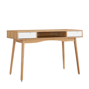 Mesa de escritura de madera con almacenamiento de materiales naturales de madera de teca para la fabricación de muebles de oficina en el hogar en Indonesia - Product Image 2