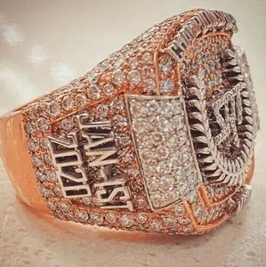 Men Hip Hop Letter Champion Ring 925 Sterling Silver VVS Moissanite Diamond Customized Championship Rings Rose Gold Plated - Product Image 3