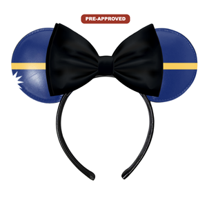 Diadema Personalizada de Fábrica - Diseño de Orejas de Ratón con Bandera de Nauru H.E.R. Preaprobada Accesorios Hechos a Medida - Product Image 1