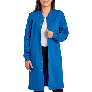 Blouse de laboratoire médical pour femmes Surpiqûres durables Blouse de laboratoire en tissu tricoté confortable pour le personnel hospitalier - Product Image 1