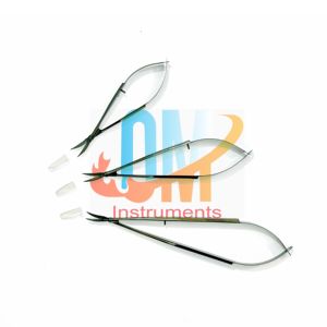 Kamiyama Type Micro Ciseaux Set Haute Qualité Poignée Droite 3pcs Manuel pour la Chirurgie du Cerveau en Neurochirurgie-OldMed Instruments - Product Image 5