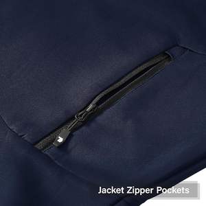 Breathable Slim Fit Wholesale Men Tracksuit Hooded <b>Jacket</b> & Zipper Pants Quick Dry Knitted fabric with Custom Logo - Product Image 5