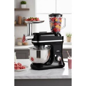 Robot de cuisine automatique SMX-2772 1200W 3-en-1 multifonction 5L noir pour pétrir la pâte, hacher la viande et mélanger - Product Image 4