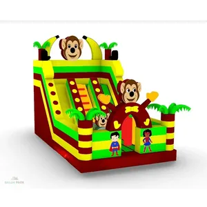 High Grammage <b>PVC</b> <b>Tarpaulin</b> Inflatable Monkey Playground Toy Slide for Kids - Product Image 4