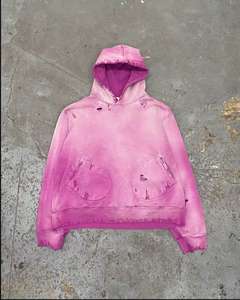 Sudadera con Capucha de Felpa Francesa 100% Algodón, Lavado Ácido, Estilo Desgastado y Decolorado por el Sol para Invierno, Suministro ODM - Product Image 1