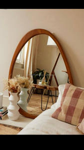 KALATRI Handmade Wall <b>Mirror</b> Wooden Frame Wavy Irregular Design Art Deco Home Decor - Product Image 3