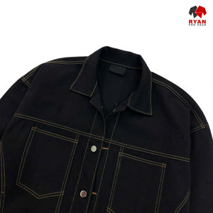 Veste en jean pour homme personnalisée Ryan Pro Gear, confortable, logo personnalisé, style uni, ODM OEM pour vêtements décontractés d'hiver - Product Image 2