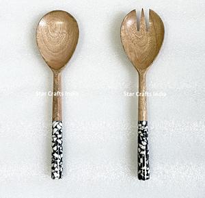 Serviette à salade en bois de qualité supérieure, lot de 2 pièces, fabricant de produits personnalisés, grossiste - Product Image 5