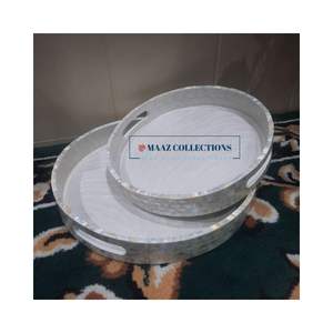 Modern Luxury Mother of Pearl Serving Platters <b>Unique</b> Contemporary Design for <b>Home</b> & Gifts Wholesale <b>Decorative</b> Trays - Product Image 6