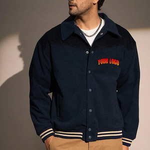 Chaqueta Universitaria de Béisbol Personalizada para Hombre, Bordado Chenille de Alta Calidad, Fabricante OEM, Chaqueta Bomber de Cuero Corta - Product Image 3