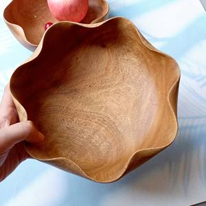 ชามไม้ธรรมชาติชามผสมสลัดผลไม้ชามเสิร์ฟปรับขนาดโลโก้โดย vitrapro - Product Image 4