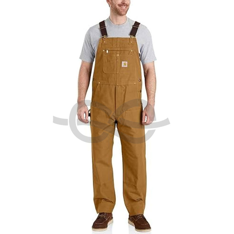 Mens Ripped Baggy Denim Bib Overalls