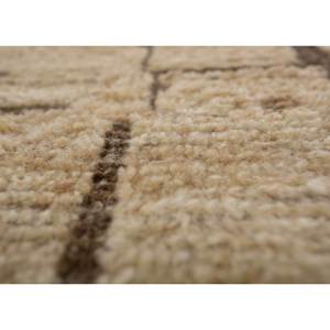 พรมขนสัตว์ถักมือสีเบจน้ำตาลลายเรขาคณิตแบบอัฟกันสำหรับบ้าน ห้องนอน ทางเดิน ห้องนั่งเล่น-Re-5001 - Product Image 3