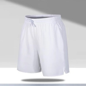 Vente en gros de shorts de fitness extensibles à séchage rapide pour l'été shorts de plage pour hommes shorts de couleur unie vêtements de sport - Product Image 4