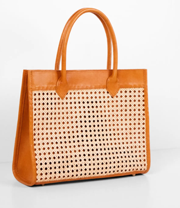 กระเป๋าหวายอ้อย, กระเป๋าหนัง, กระเป๋าฤดูร้อนหูหิ้วด้านบน, กระเป๋าฟางผู้หญิง, ตะกร้า Boho, ของขวัญสำหรับเธอ, กระเป๋าถือชายหาด - Product Image 1